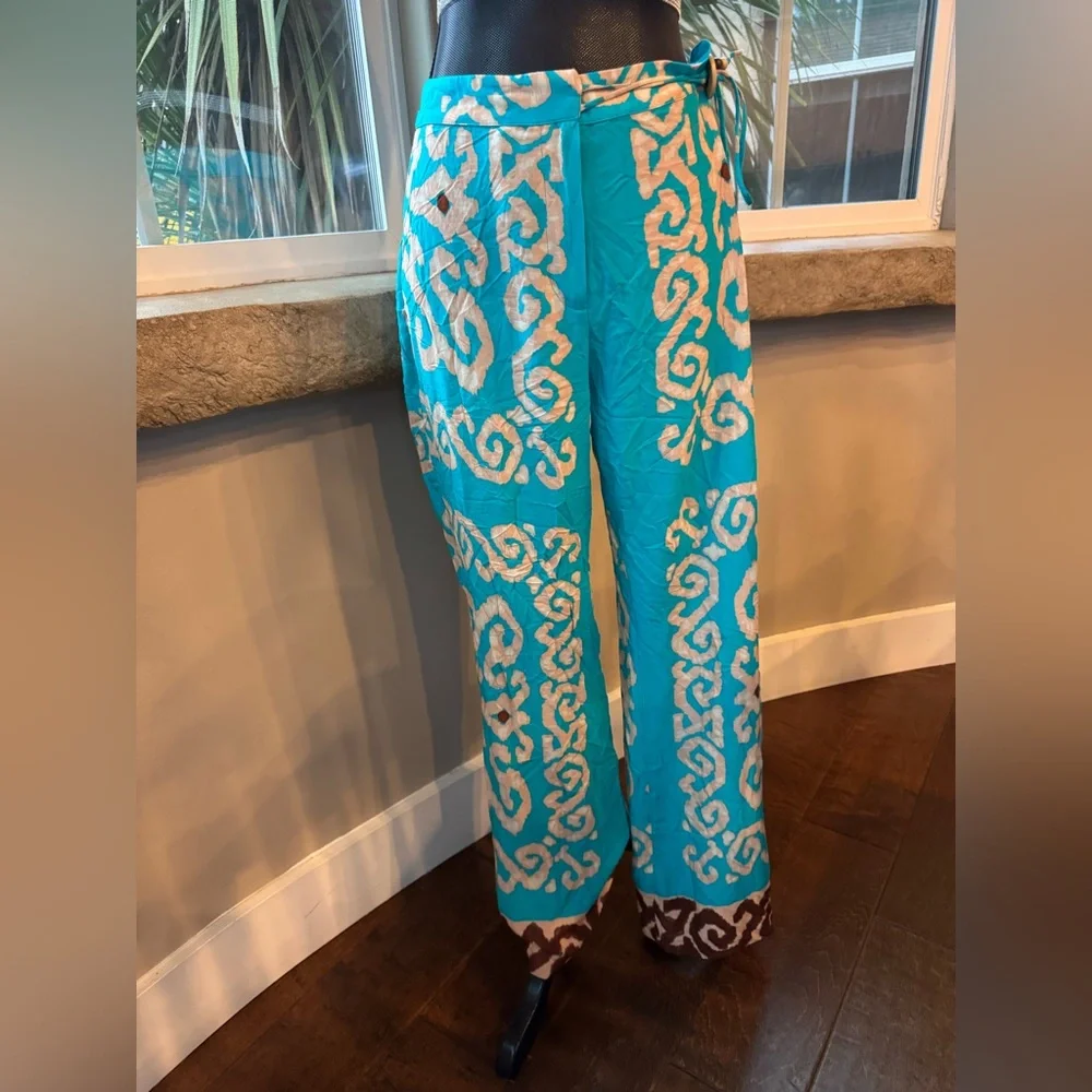 Zara Palazzo Lightweight Printed High Waisted Pants Women’s Size Large (NWOT)